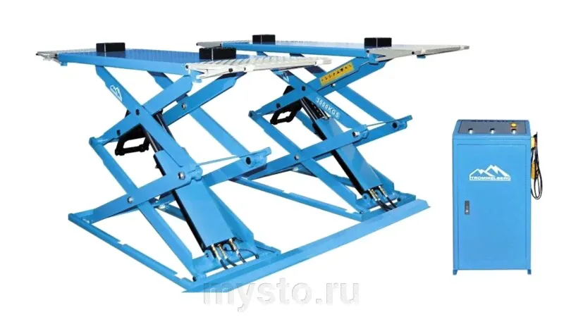 Подъемник автомобильный ножничный 3 тонны Trommelberg TST330S, электрогидравлический, 380В-0